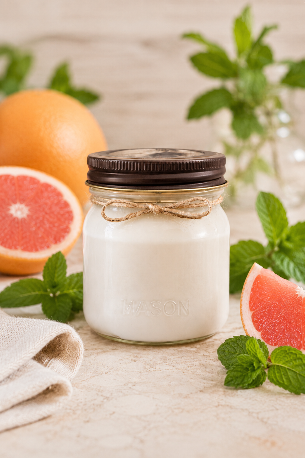 Grapefruit & Mint 8 oz Soy Candle