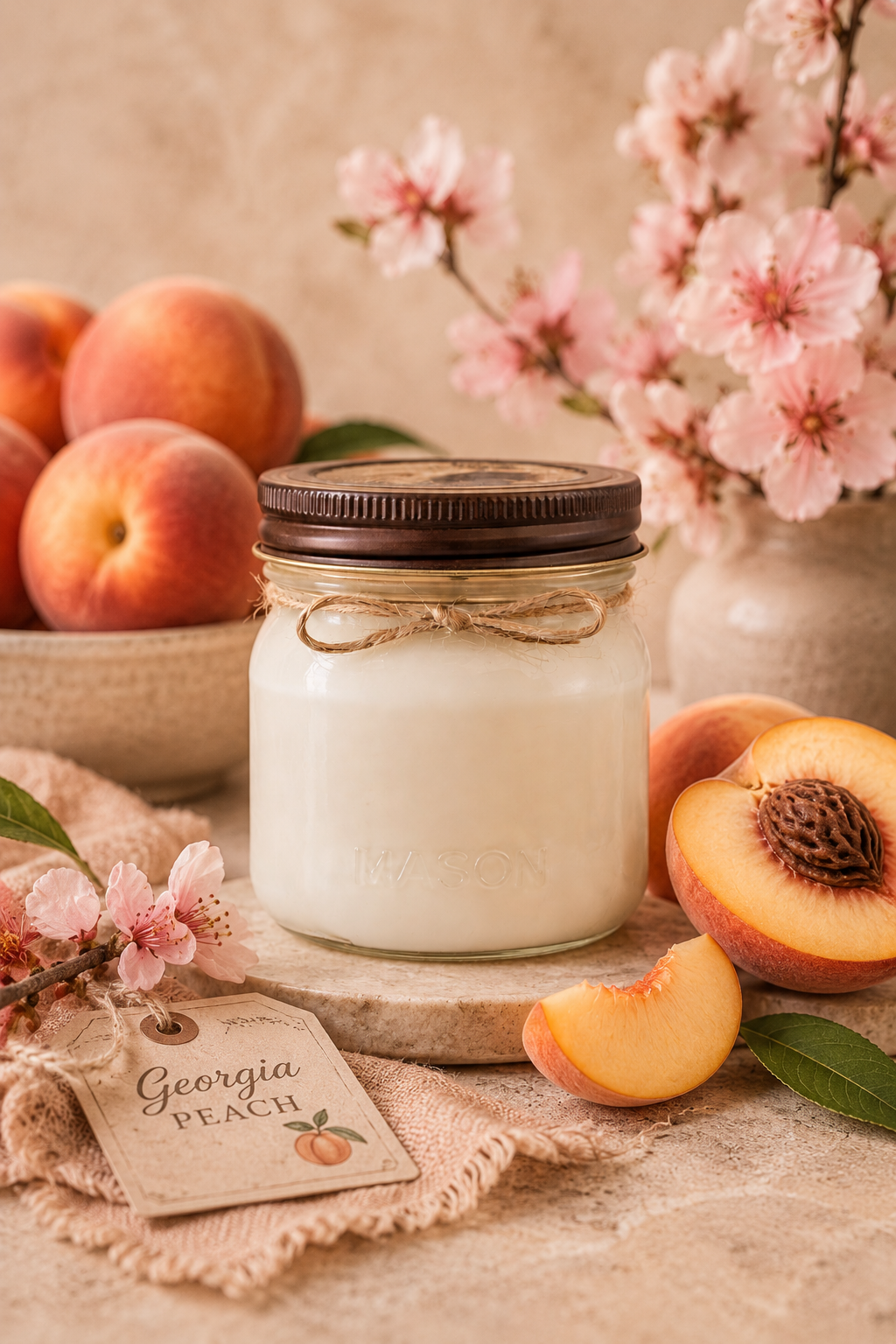 Georgia Peach 8 oz Soy Candle